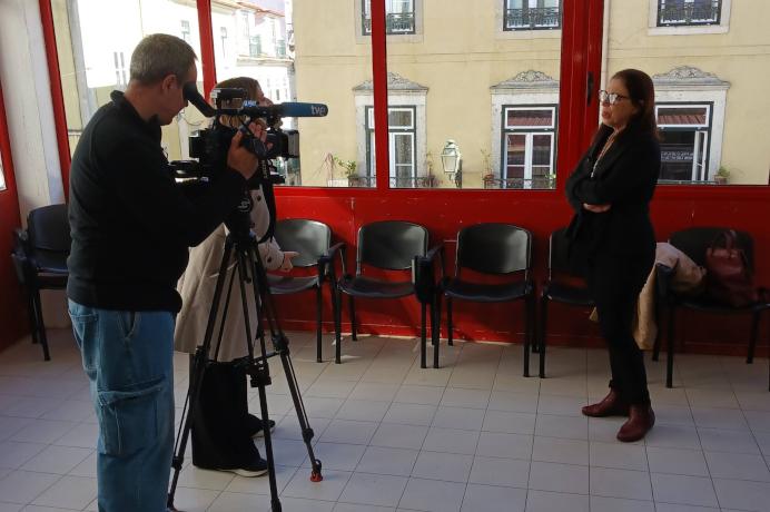 Paula Mateus, Vice-Presidente da Associação, durante a entrevista.